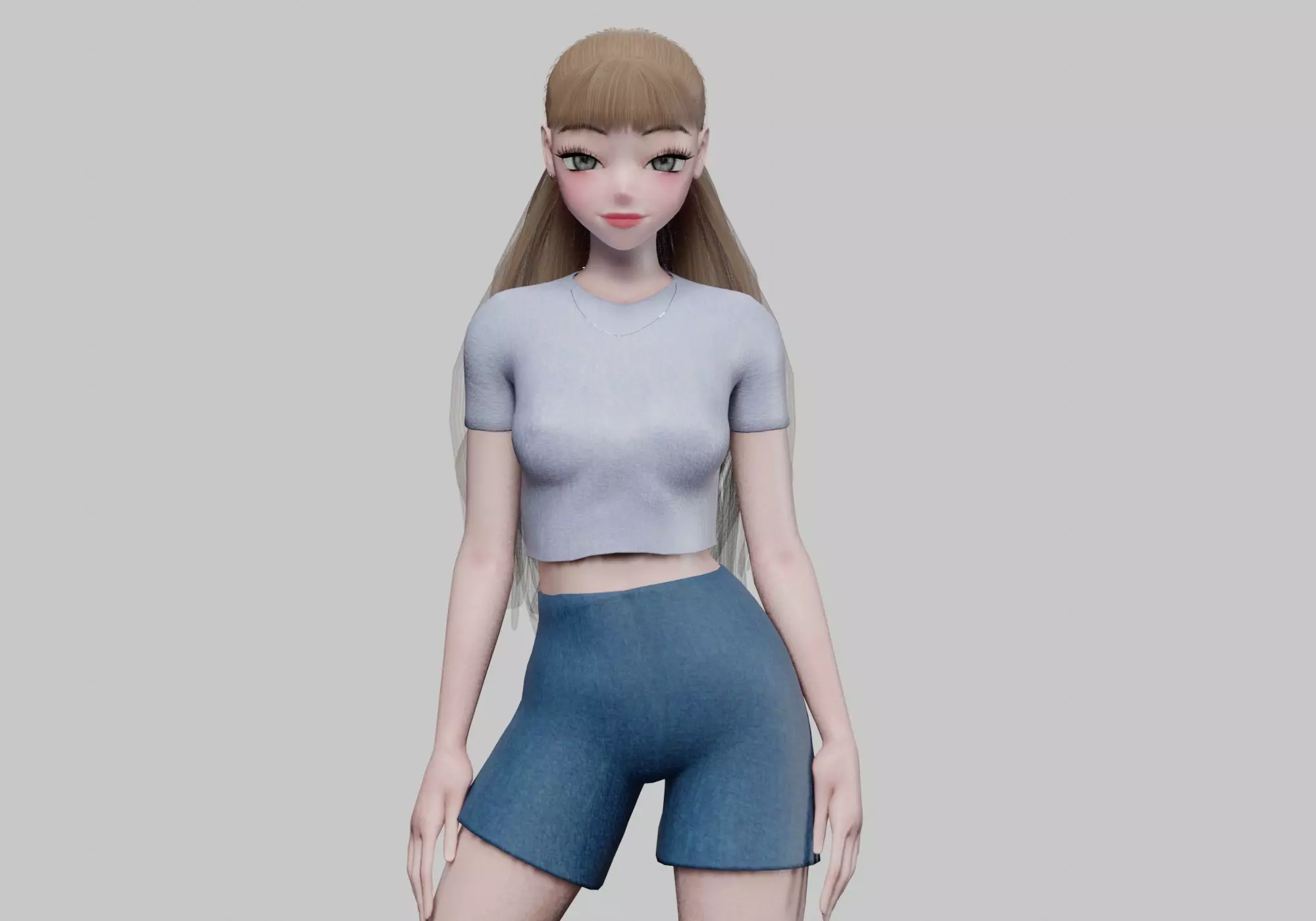 cute Beautiful girl V29482 Low-poly 3D model