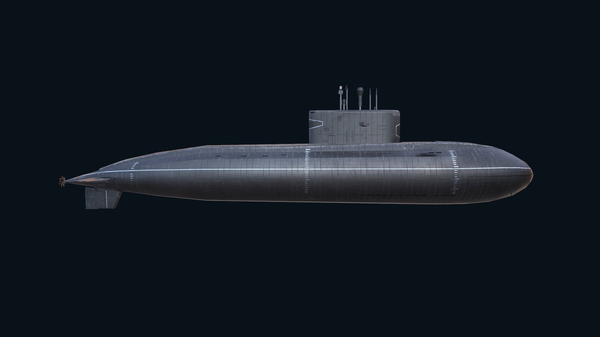 Asset - Army - Submarine - Kilo Class Low-poly 3D model_45