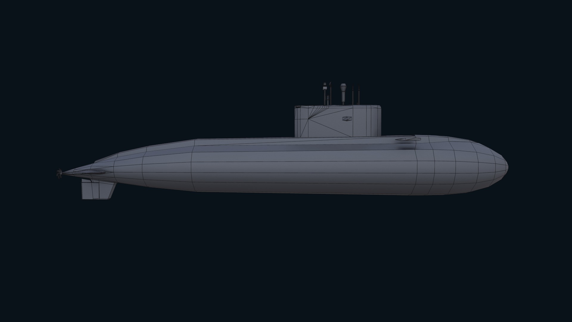 Asset - Army - Submarine - Kilo Class Low-poly 3D model_51