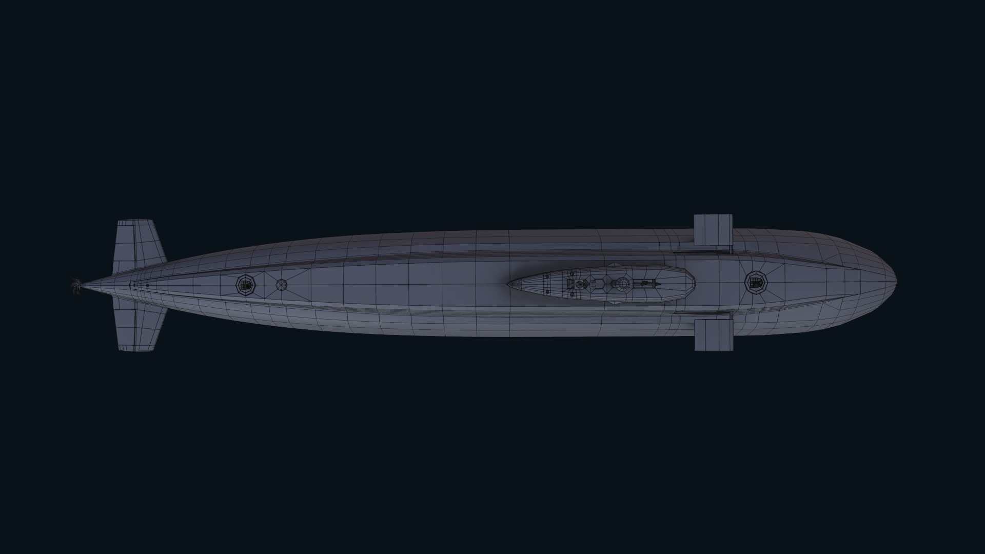 Asset - Army - Submarine - Kilo Class Low-poly 3D model_29