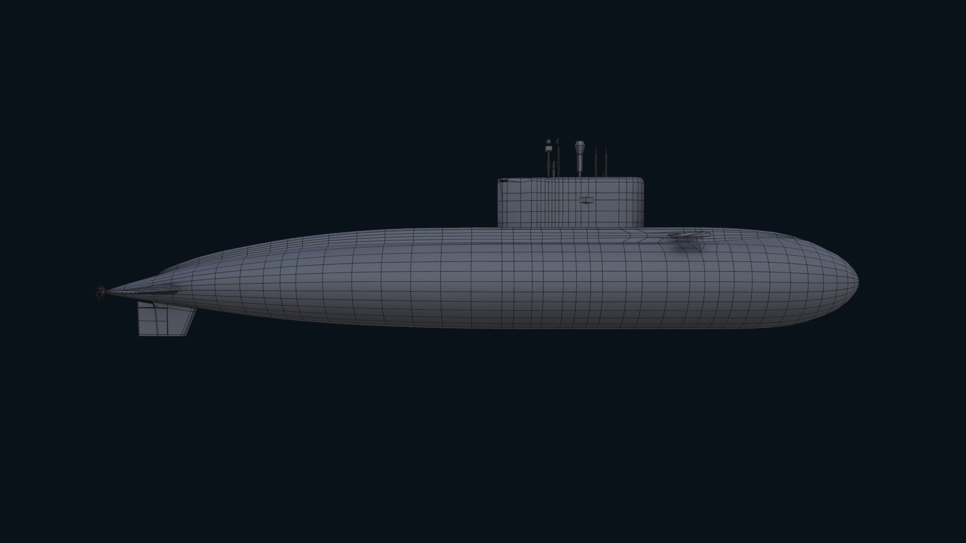Asset - Army - Submarine - Kilo Class Low-poly 3D model_39
