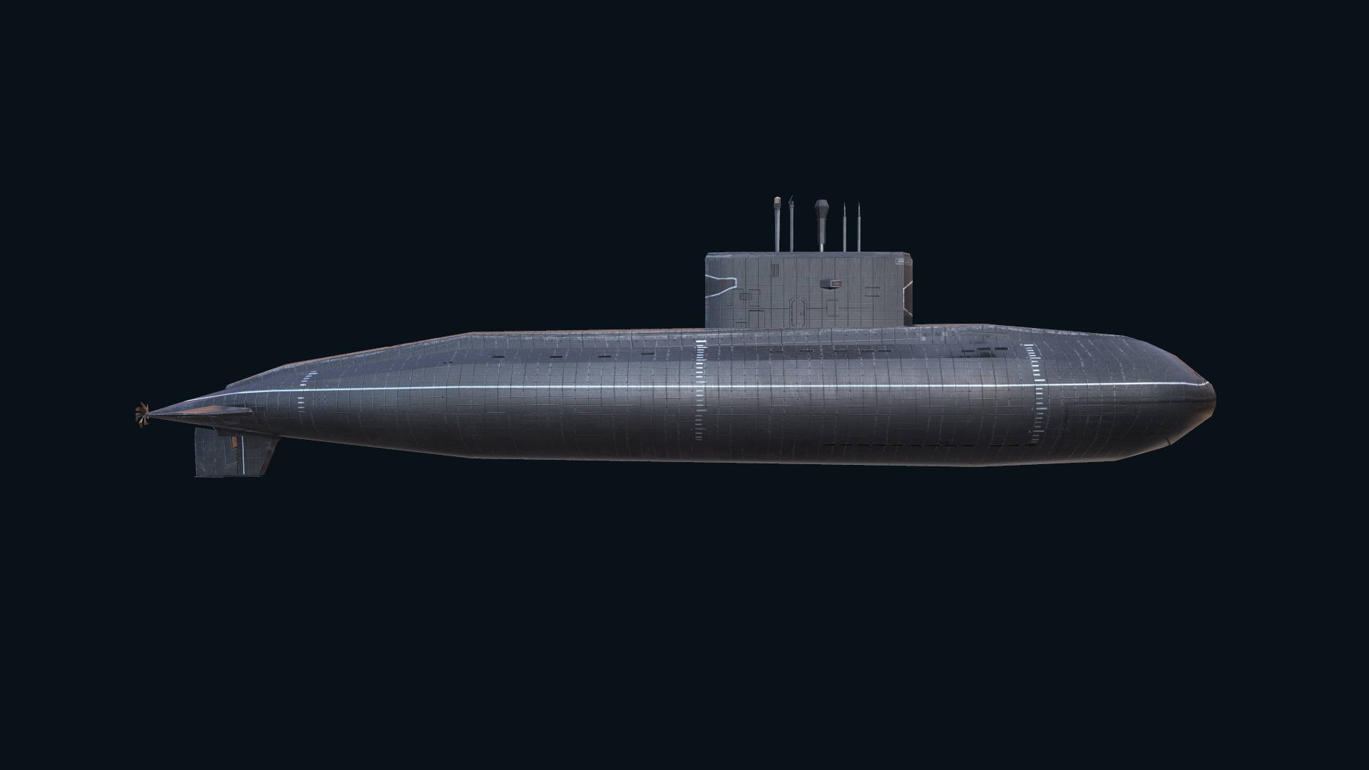 Asset - Army - Submarine - Kilo Class Low-poly 3D model_57