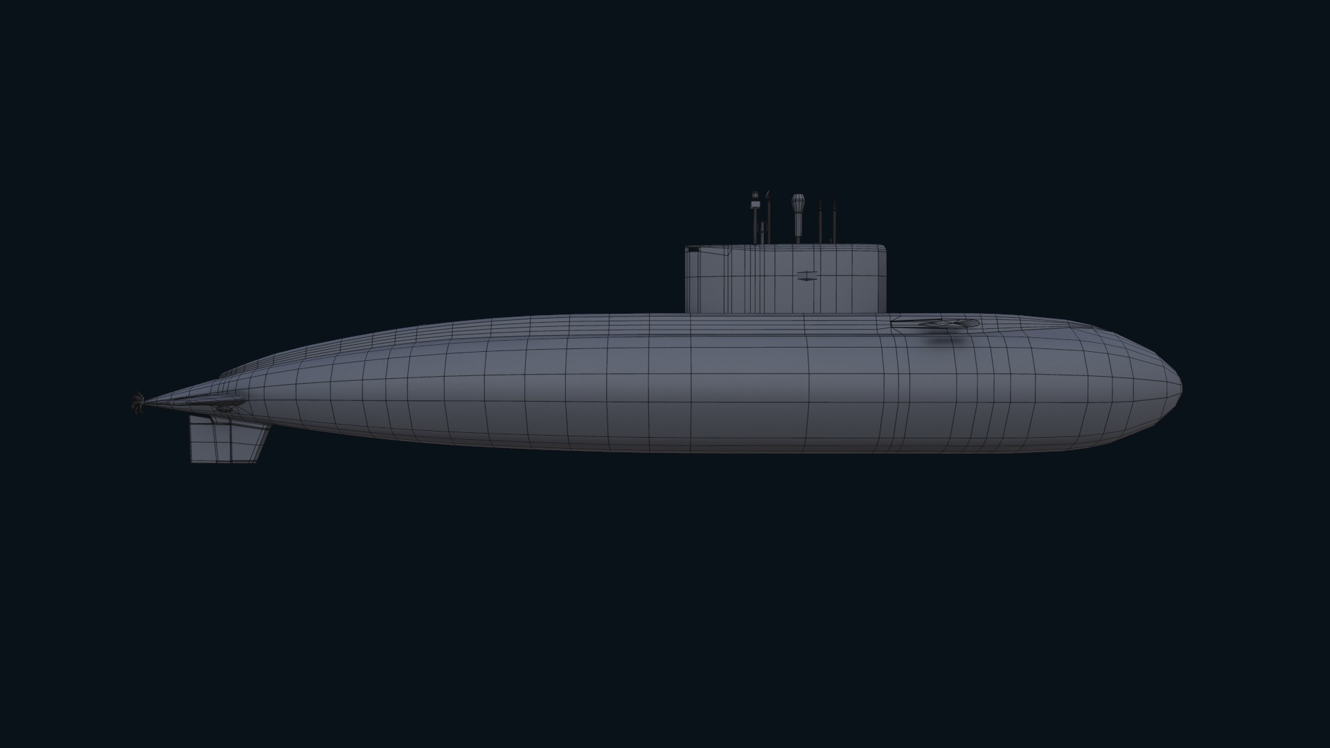 Asset - Army - Submarine - Kilo Class Low-poly 3D model_27