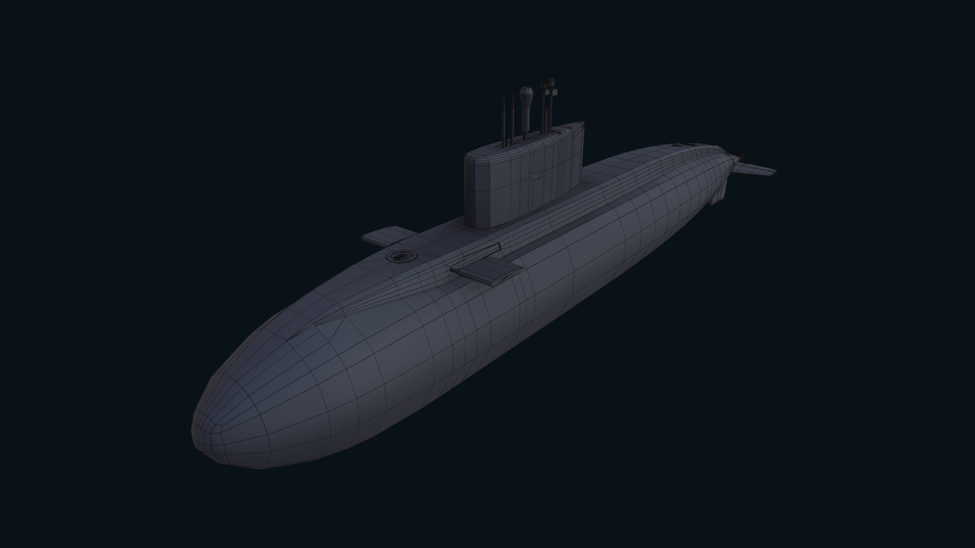 Asset - Army - Submarine - Kilo Class Low-poly 3D model_24