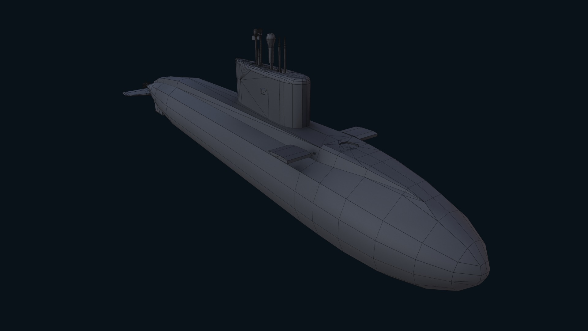 Asset - Army - Submarine - Kilo Class Low-poly 3D model_50