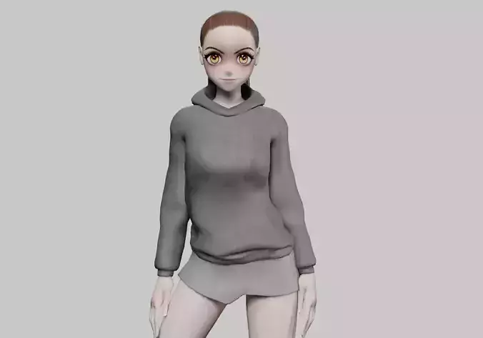 Cartoon anime girl V22093 