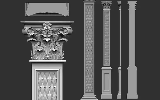 Columns Classical  Decoration N78 3D model