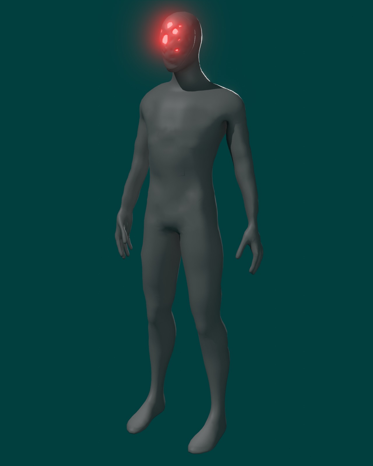 Unknown creature Low-poly 3D model_3