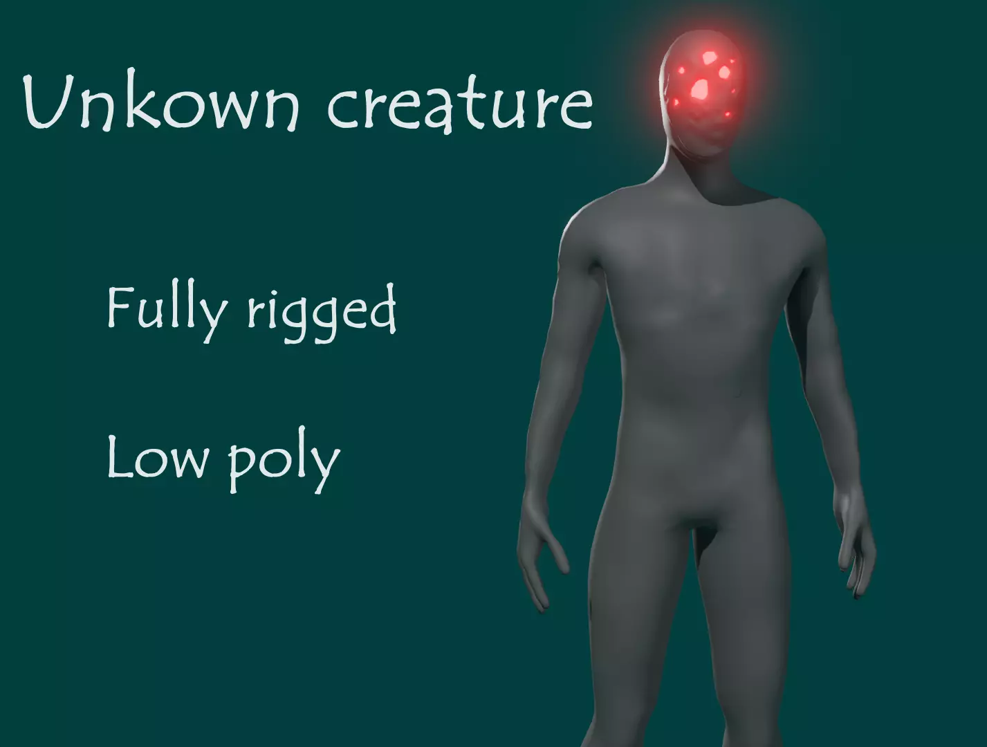 Unknown creature Low-poly 3D model_0