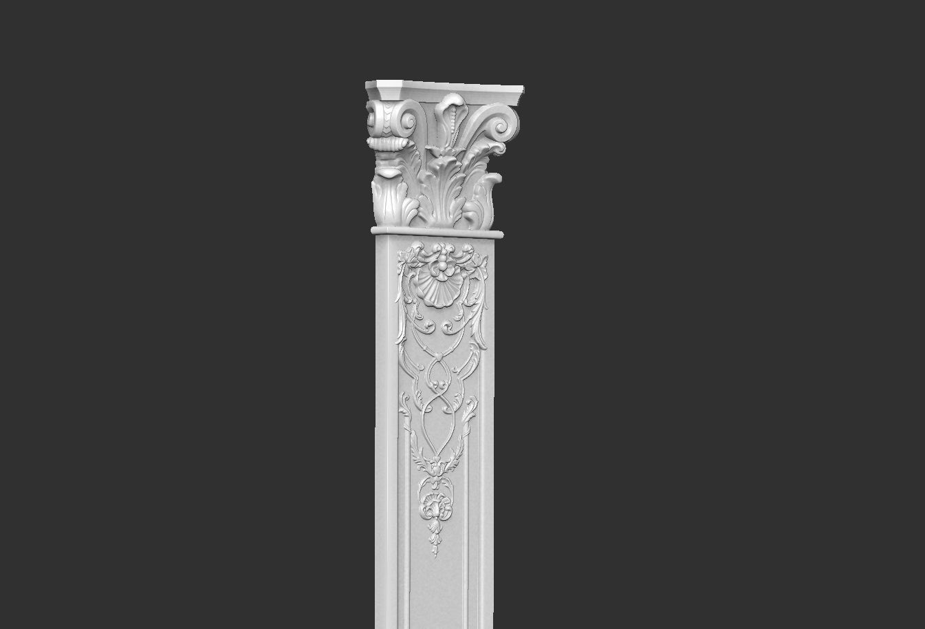 Columns Classical  Decoration N58- 57- 56 Low-poly 3D model_2