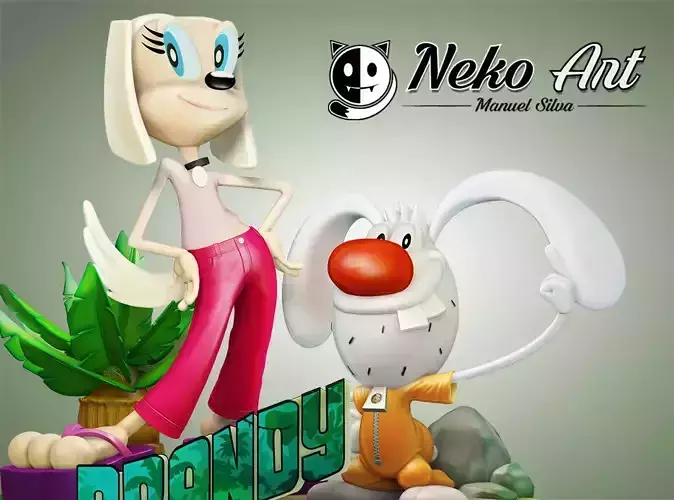 Brandy and Mr Whiskers Figure  3D print model