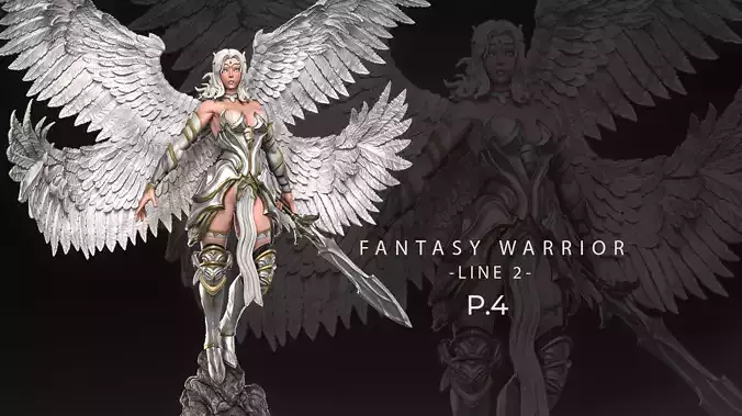 Fantasy Warrior - Line 2 - F4 -  3D print model