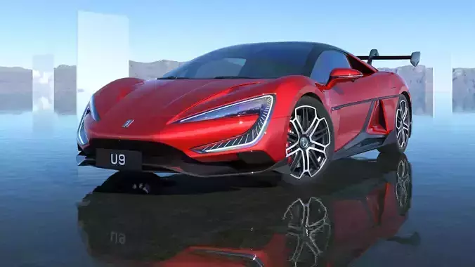 2024 BYD YangWang U9 with interior 3D model