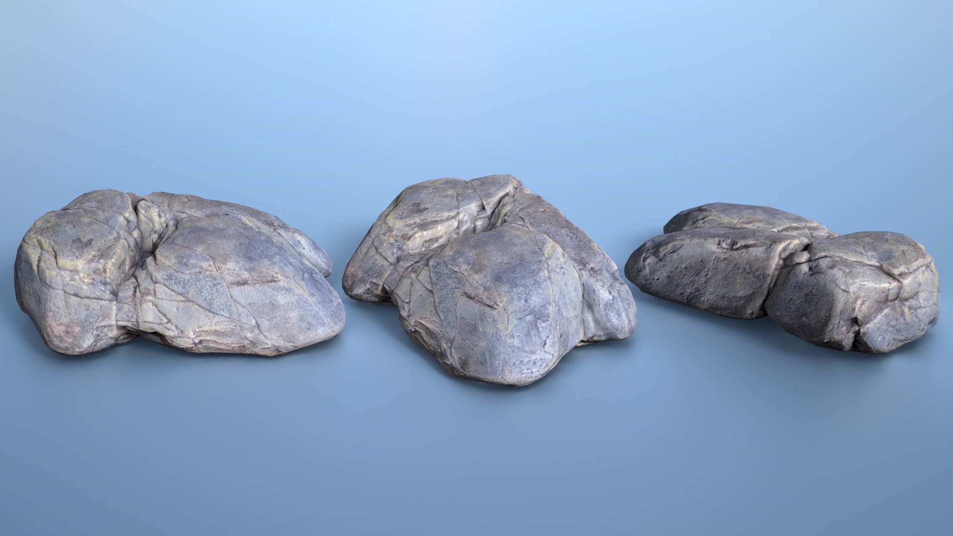 6 Boulder Rocks - 240823 Low-poly 3D model_2