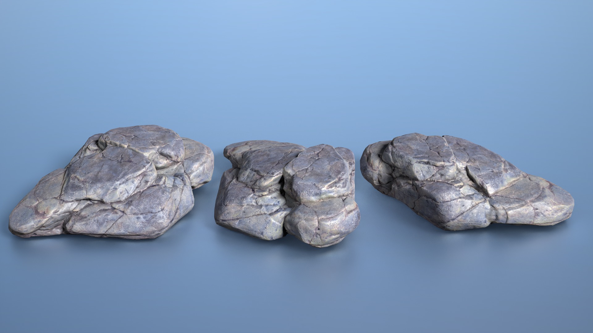 6 Boulder Rocks - 240823 Low-poly 3D model_4