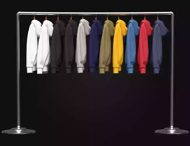 Hoodie On Steel Rack 