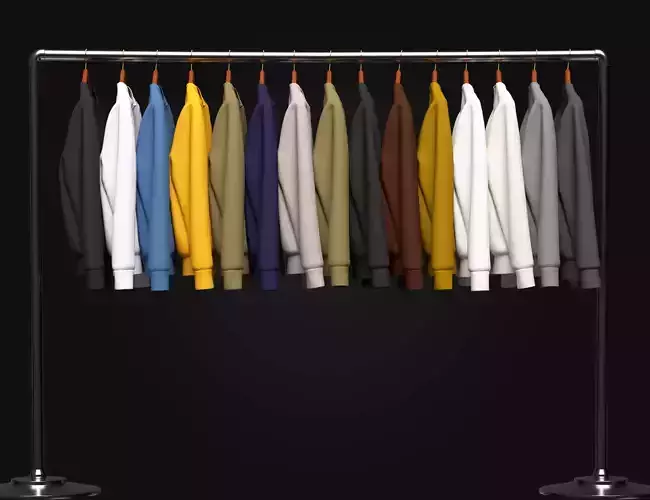 Sweatshirt On Steel Rack