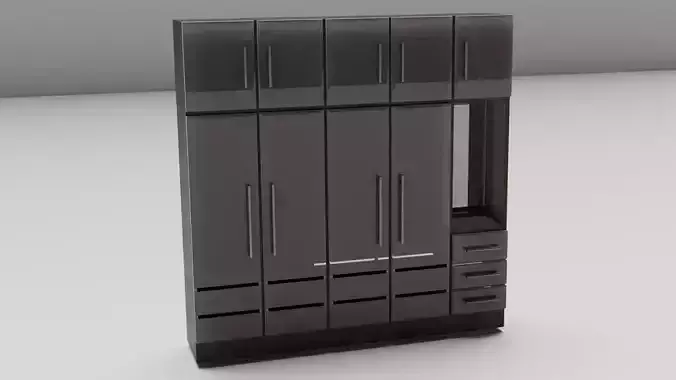 Low Poly Cupboard for games