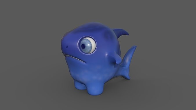 Baby shark Low-poly 3D model