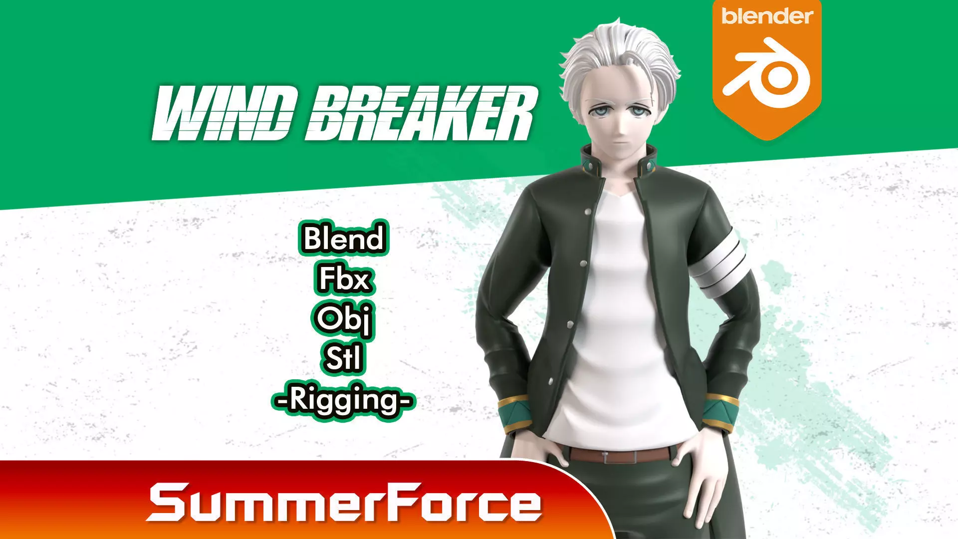 Hajime Umemiya - WIND BREAKER 3D model