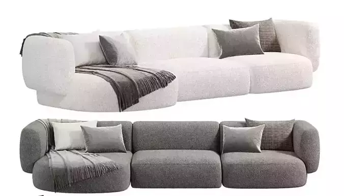 3DSMAX - Modular Sofa - Corona - Vray Render