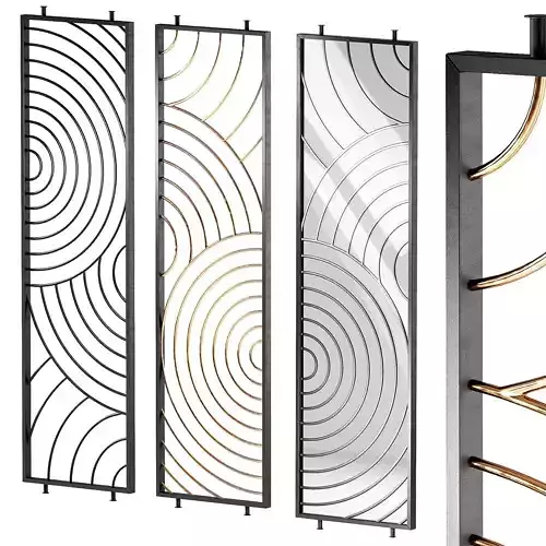 Room Dividers - Interior Partitions metal circular pattern