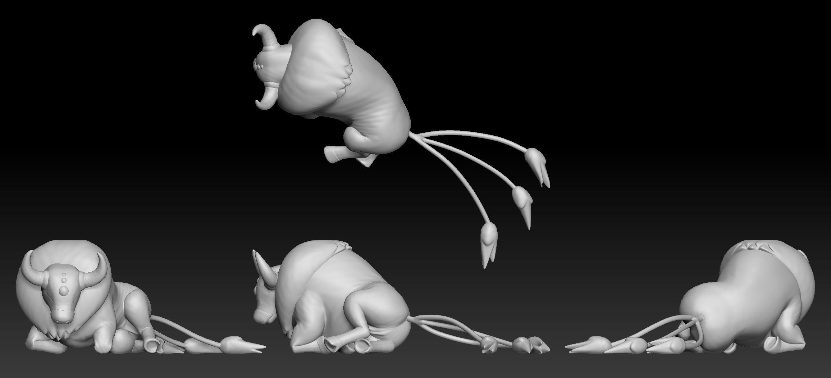 Pokemon Tauros 3D print model_1