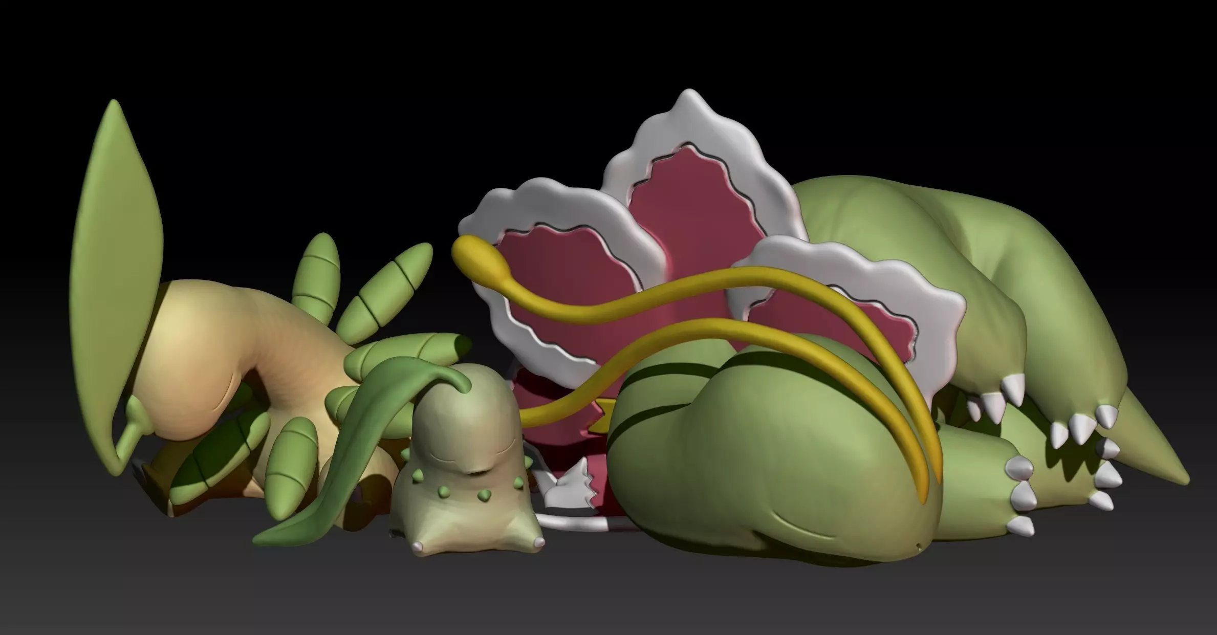 Pokemon Chikorita Bayleef Meganium 3D print model_0