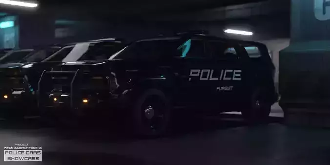 Police SUV Vehicle 3D model