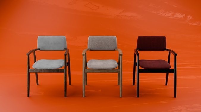 Arma Wooden Chair 3d model 3D model