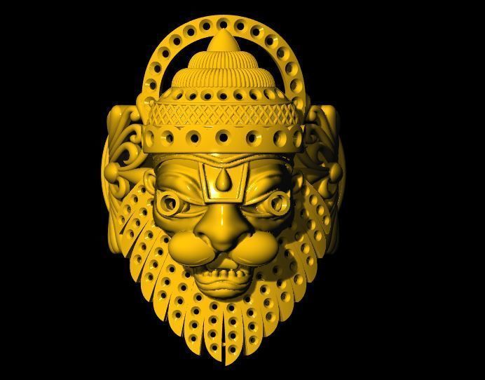 narsimha ring 3dm file 3D print model_3
