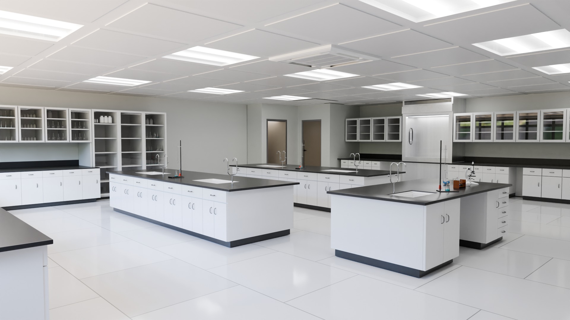 High School Laboratory  Low-poly 3D model_4