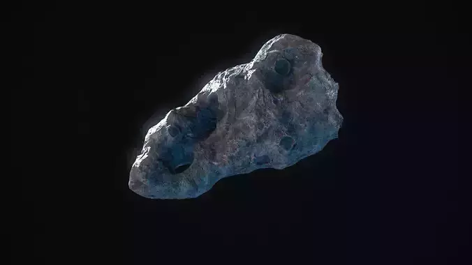 Realistic asteroid 3 Low-poly 3D model