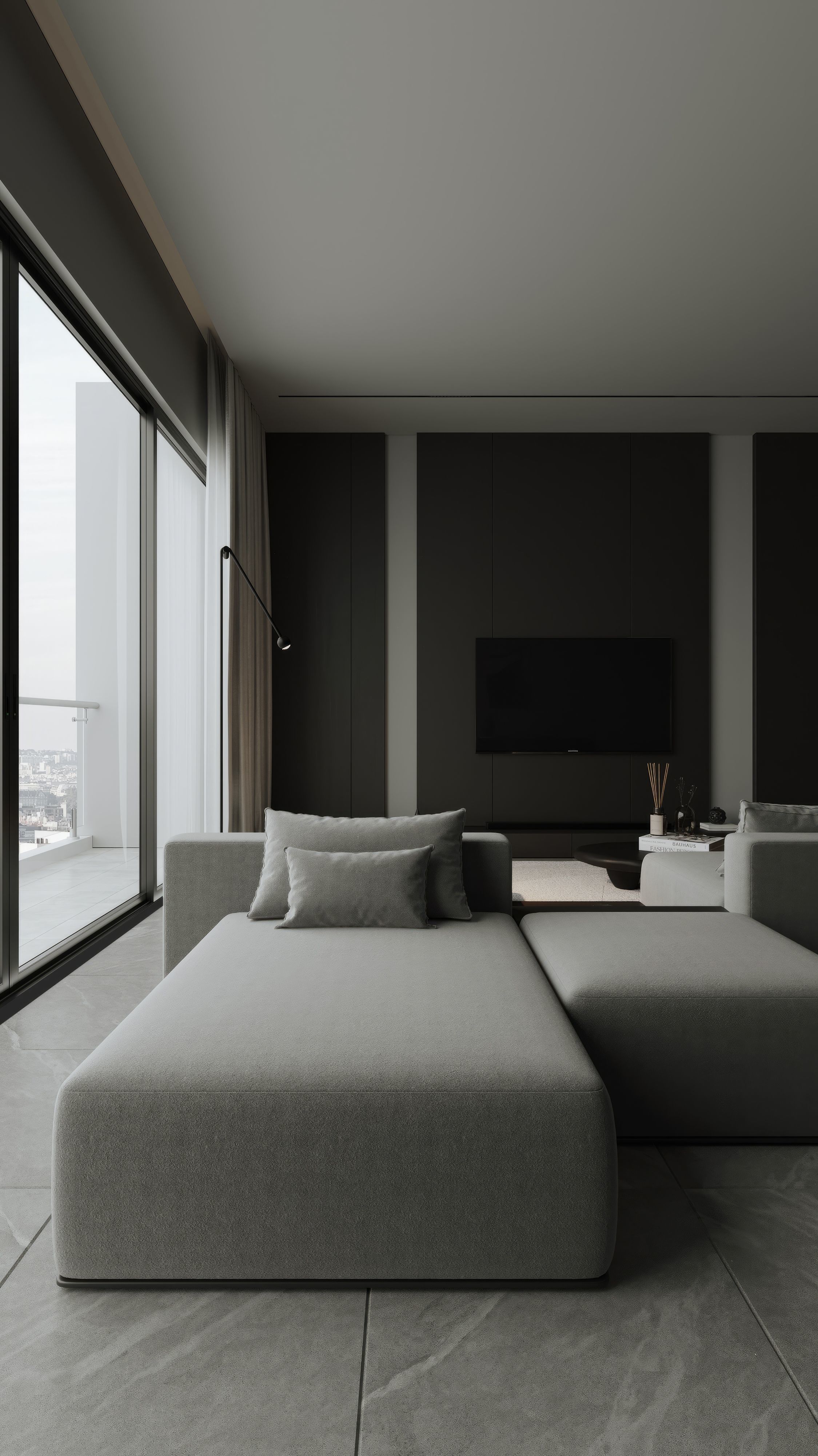 Dark interior scene 3D model_7