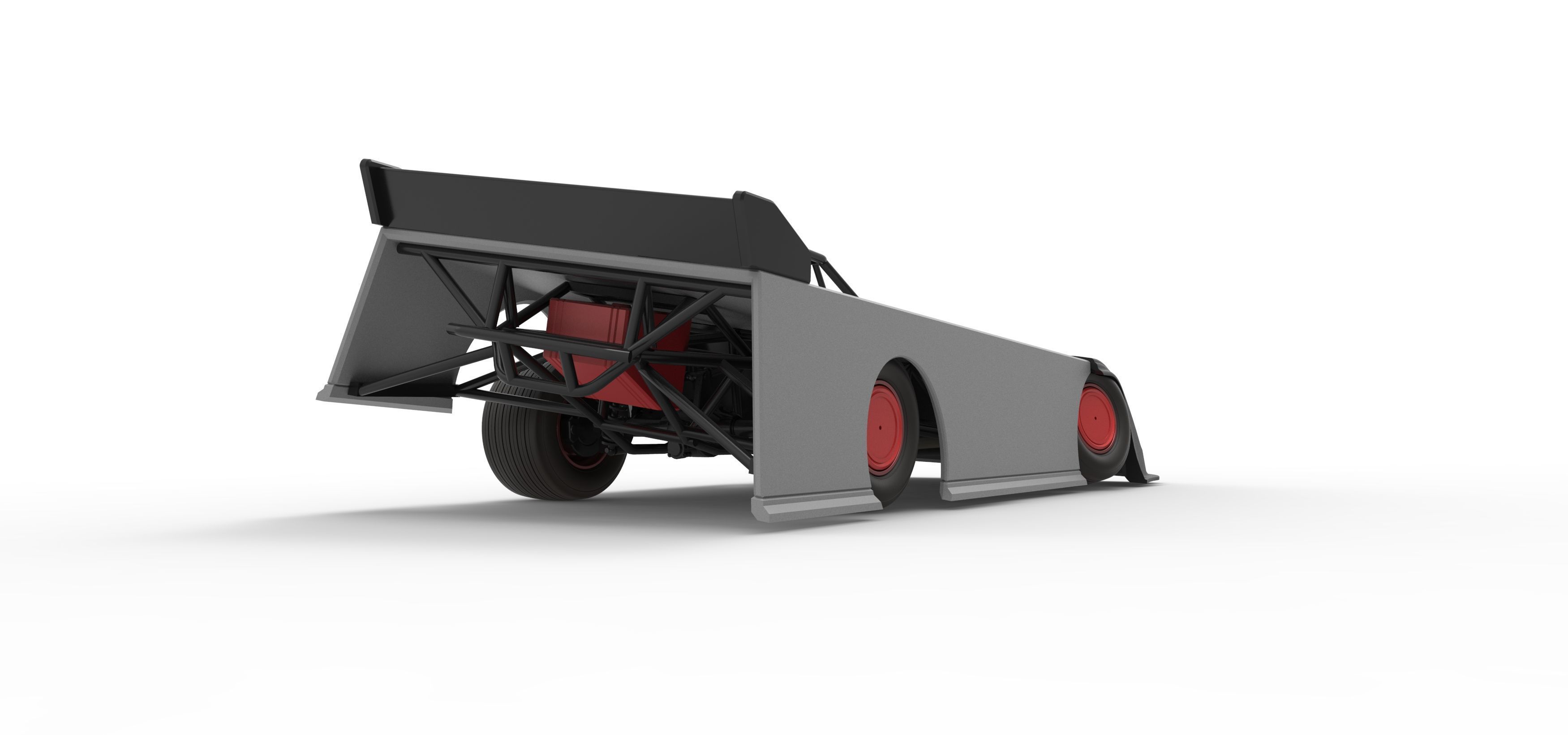 Super Dirt Late model while turning V2 Scale 1 to 25 3D print model_19