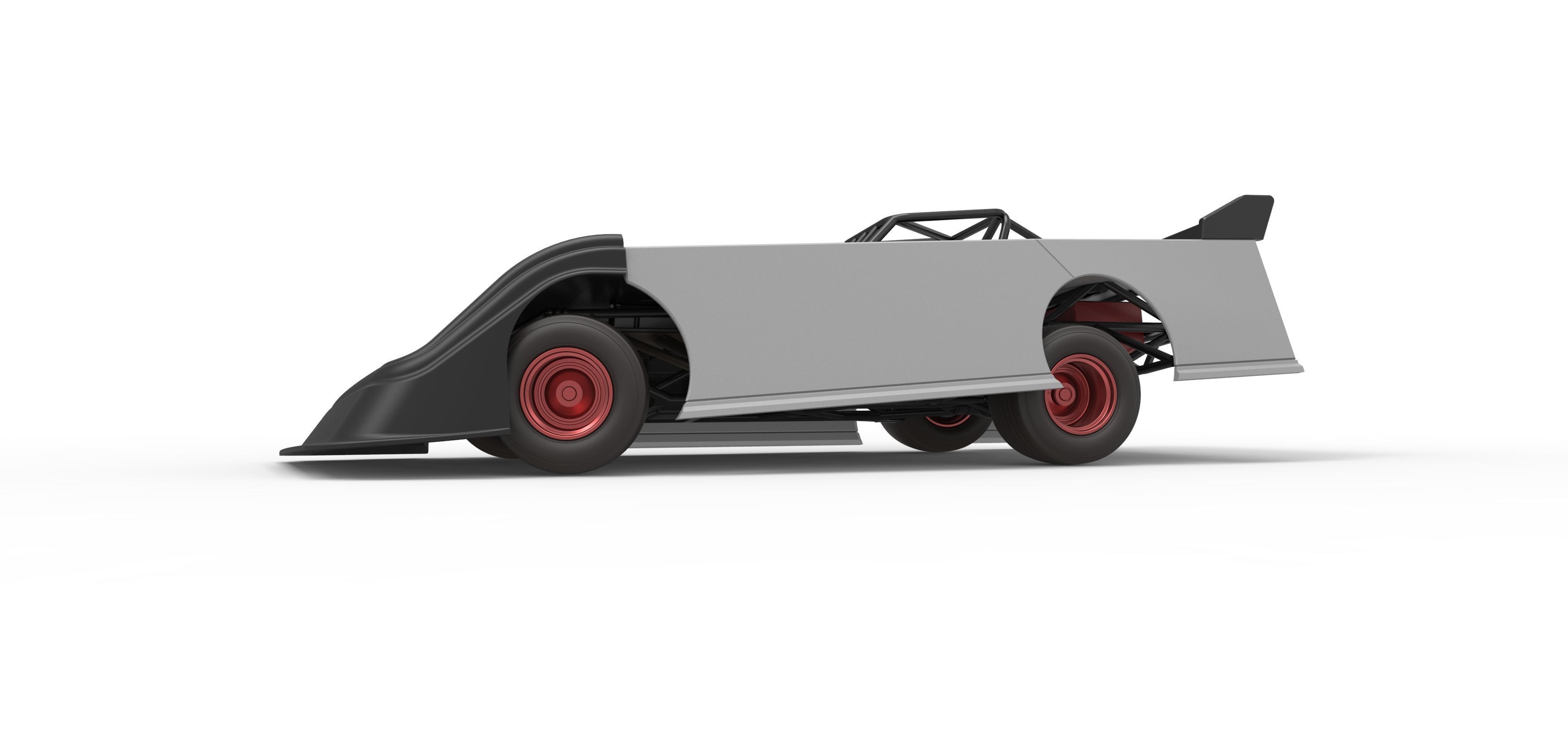 Super Dirt Late model while turning V2 Scale 1 to 25 3D print model_2