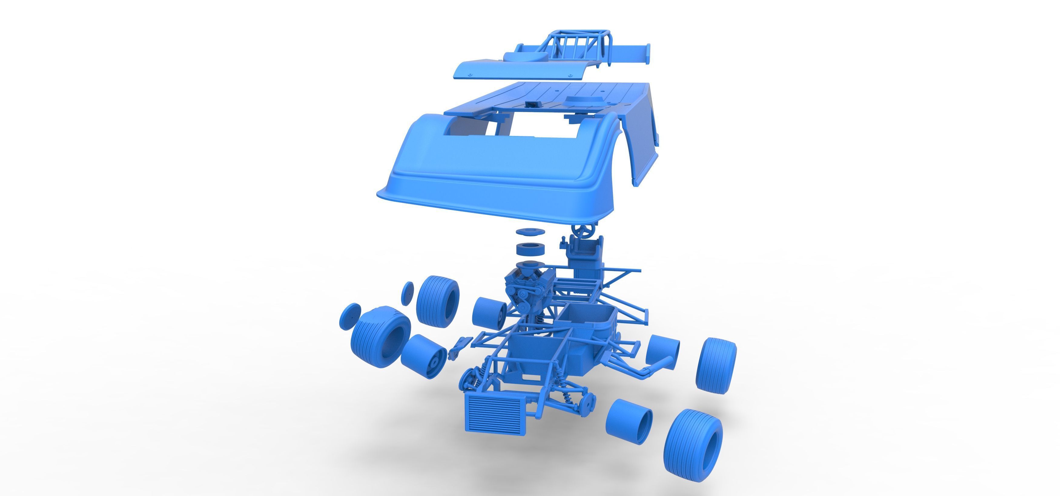 Super Dirt Late model while turning V2 Scale 1 to 25 3D print model_58