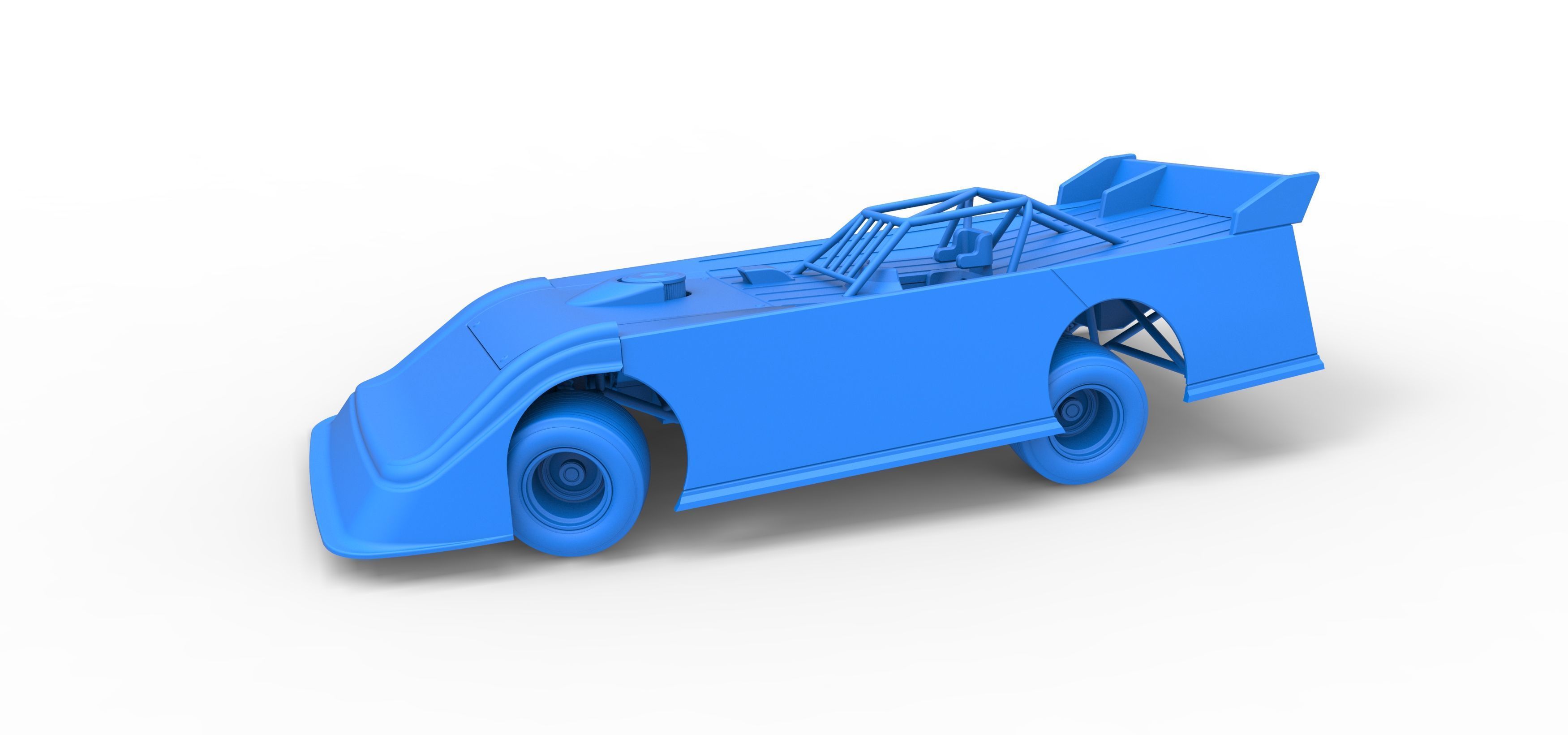 Super Dirt Late model while turning V2 Scale 1 to 25 3D print model_28