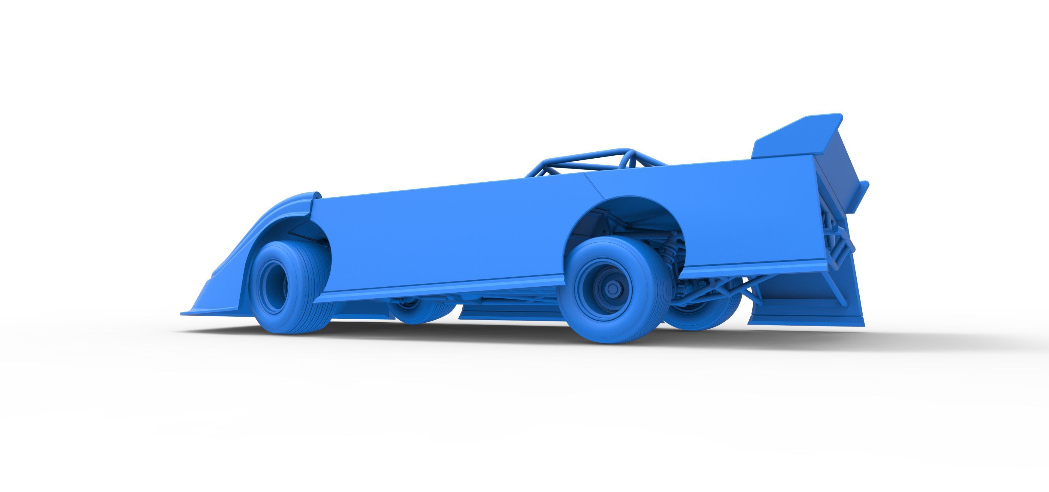 Super Dirt Late model while turning V2 Scale 1 to 25 3D print model_40