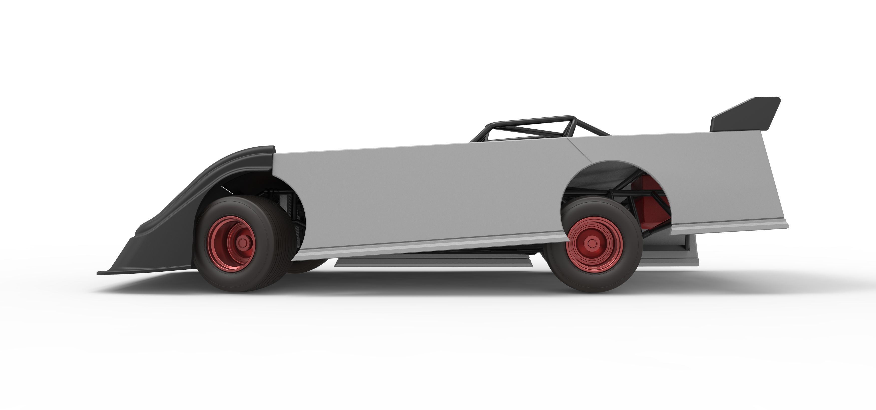 Super Dirt Late model while turning V2 Scale 1 to 25 3D print model_9