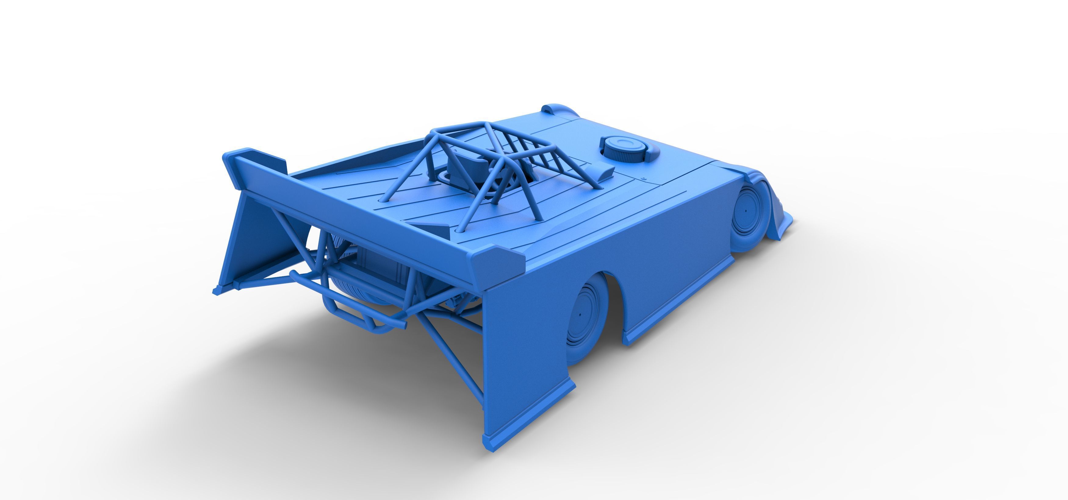 Super Dirt Late model while turning V2 Scale 1 to 25 3D print model_45