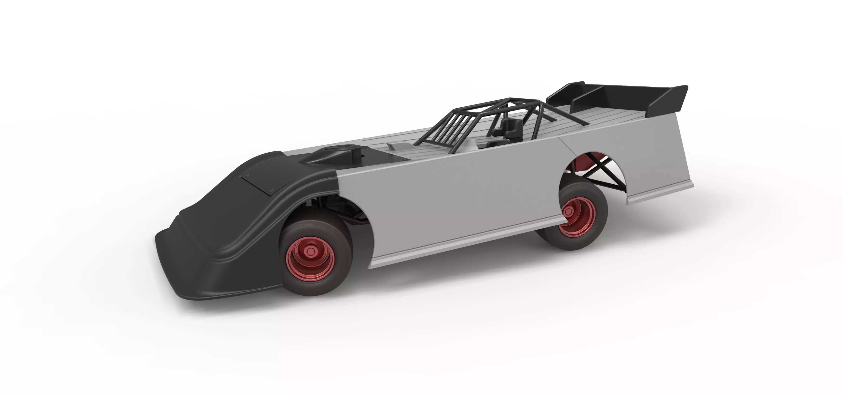 Super Dirt Late model while turning V2 Scale 1 to 25 3D print model_0