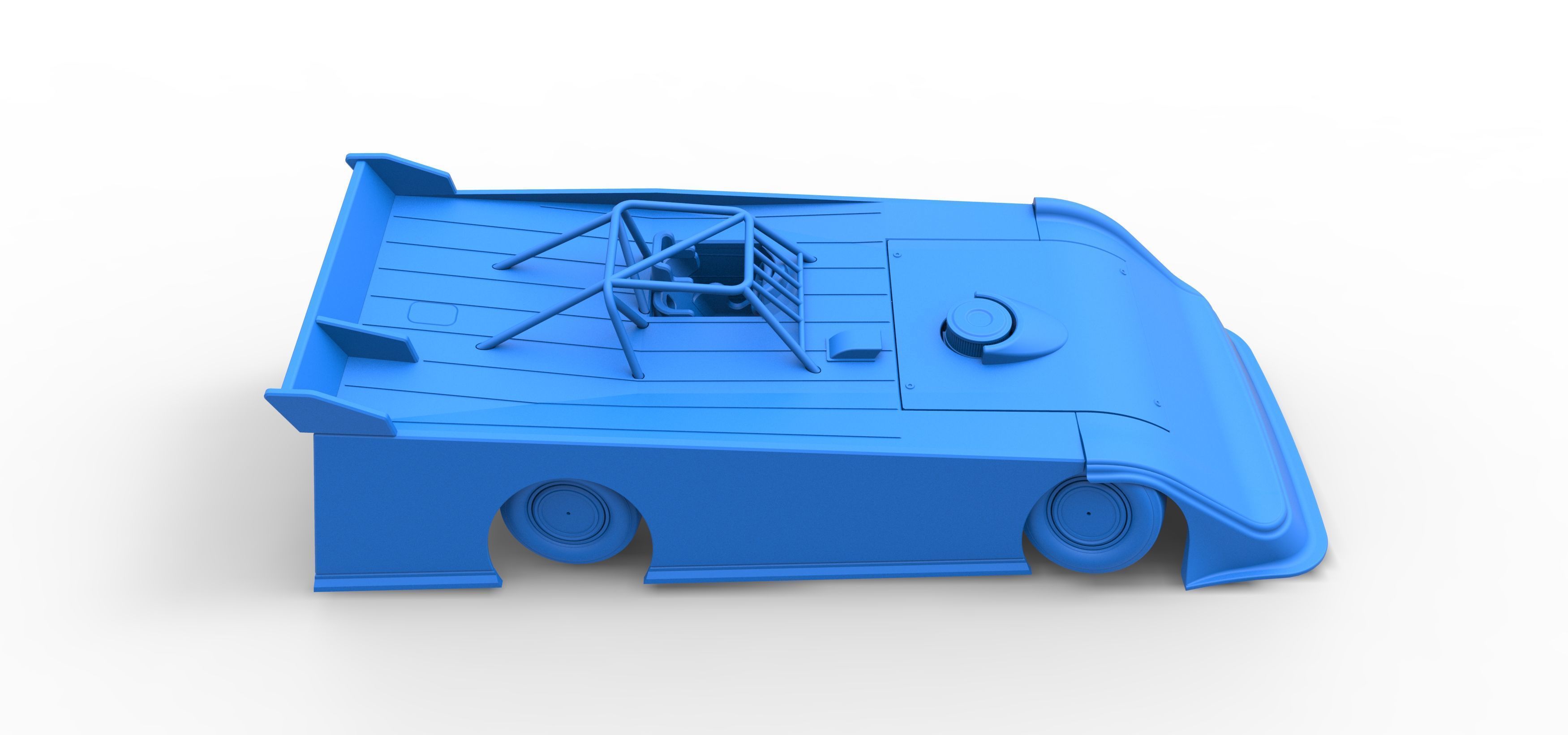 Super Dirt Late model while turning V2 Scale 1 to 25 3D print model_50