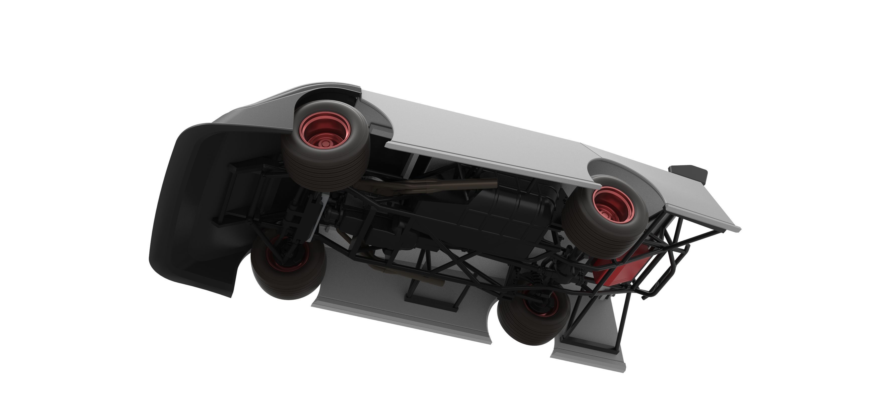 Super Dirt Late model while turning V2 Scale 1 to 25 3D print model_3