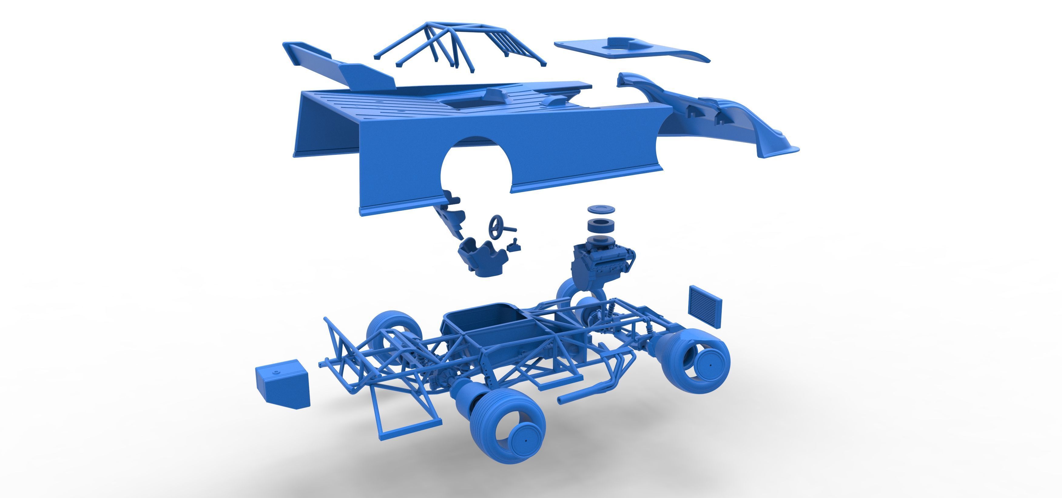Super Dirt Late model while turning V2 Scale 1 to 25 3D print model_63