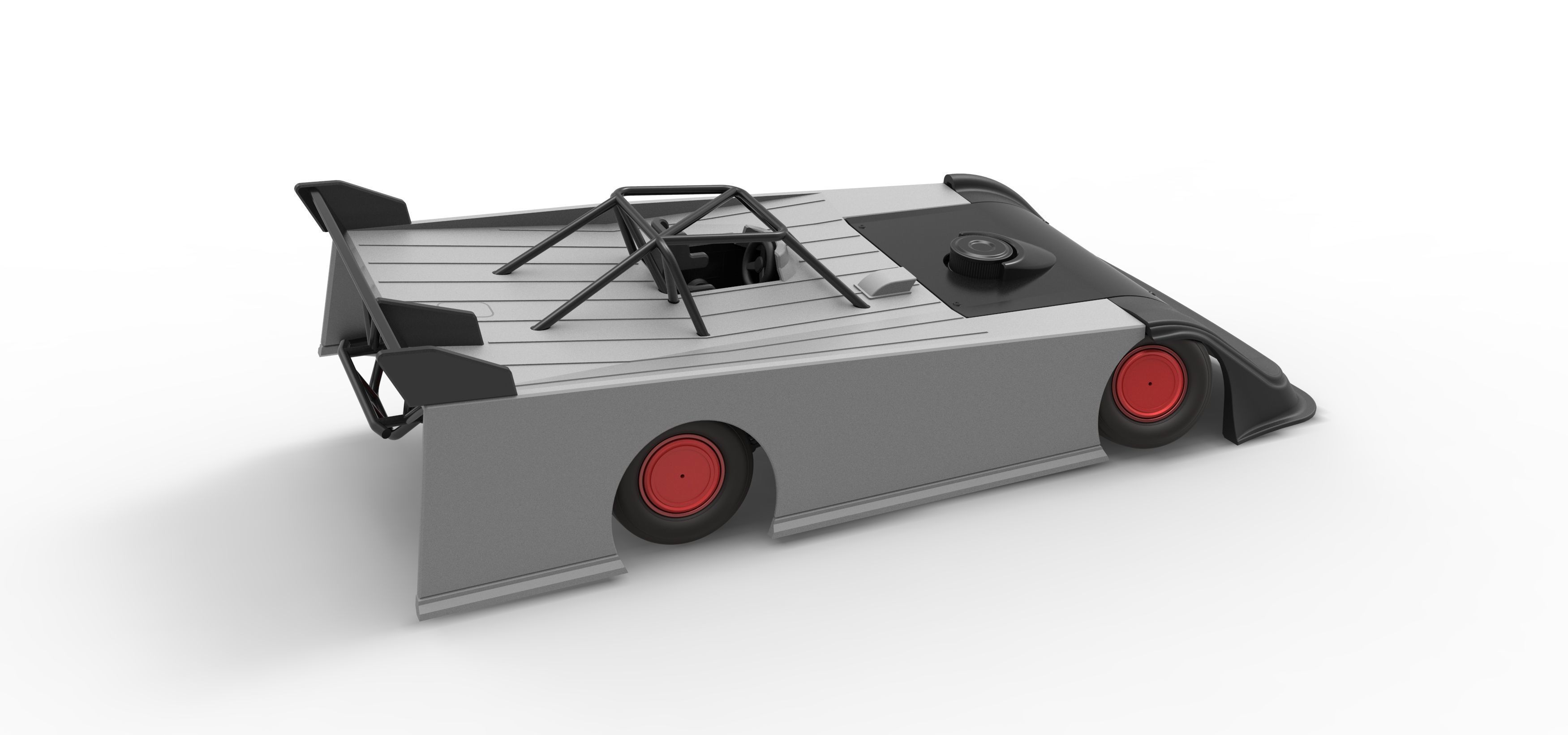 Super Dirt Late model while turning V2 Scale 1 to 25 3D print model_20
