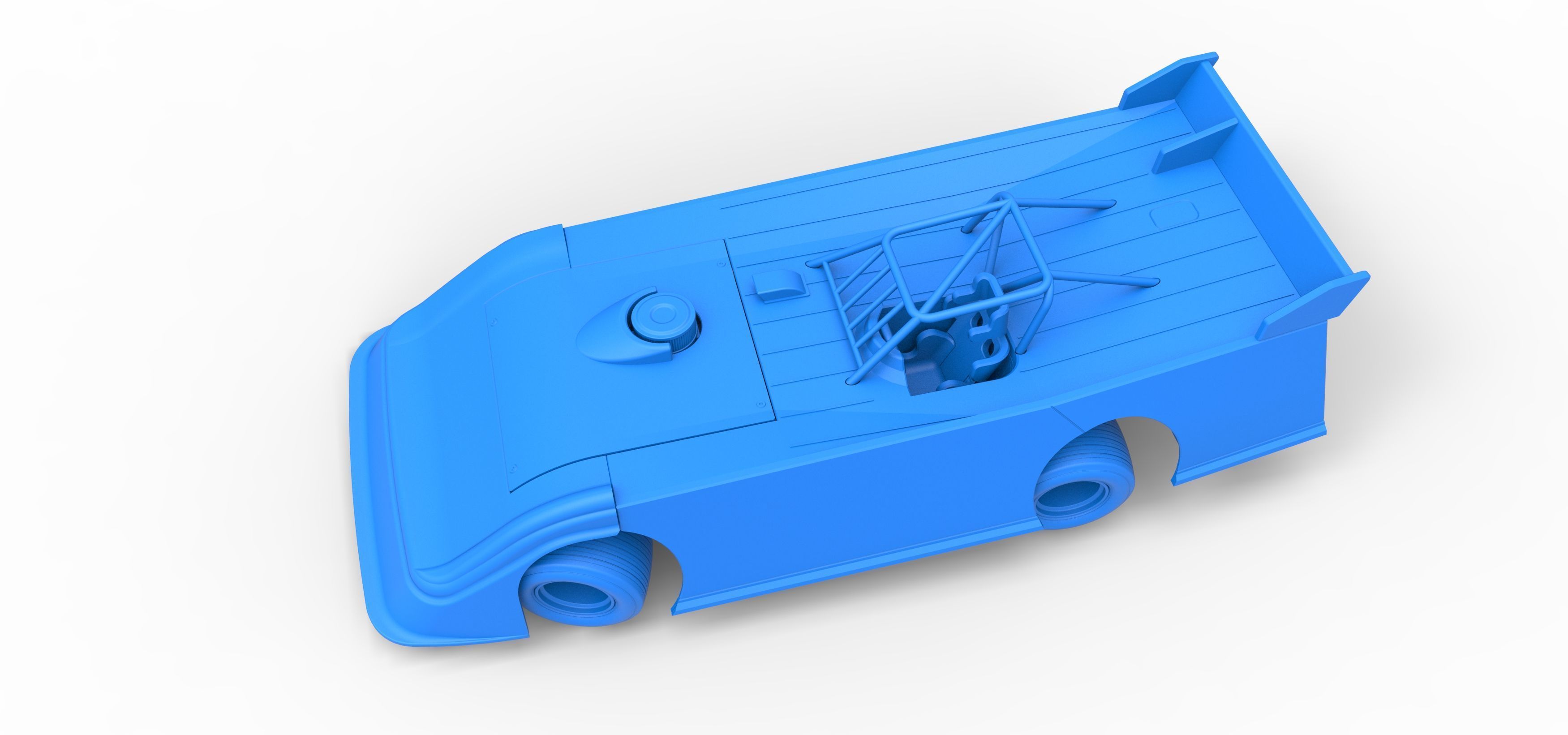 Super Dirt Late model while turning V2 Scale 1 to 25 3D print model_31
