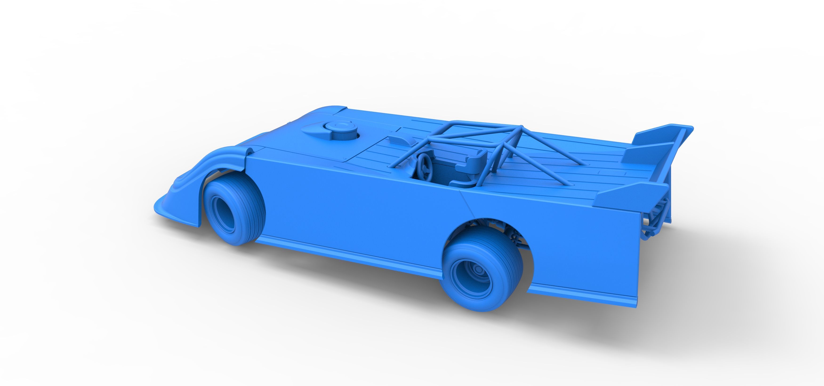 Super Dirt Late model while turning V2 Scale 1 to 25 3D print model_39