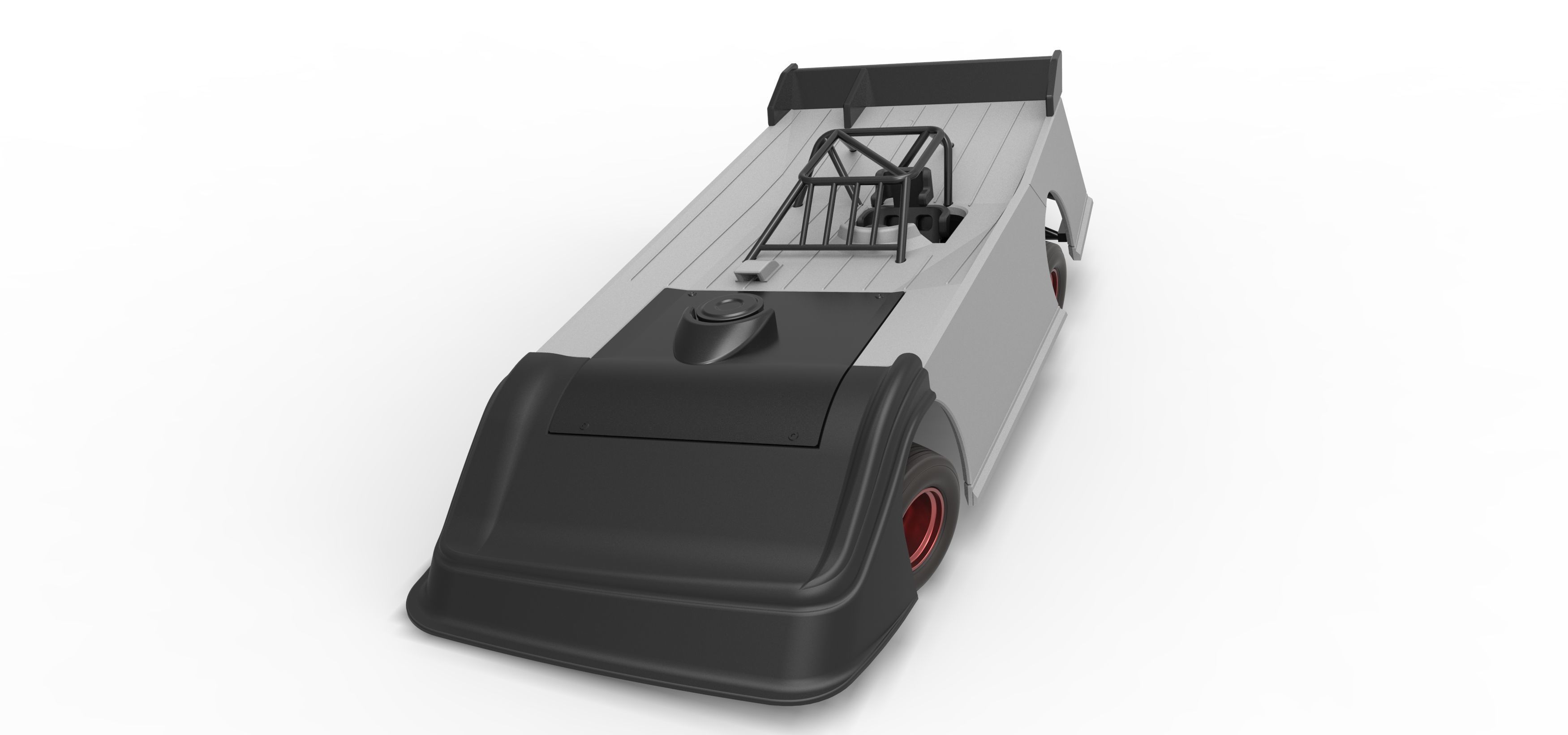 Super Dirt Late model while turning V2 Scale 1 to 25 3D print model_5