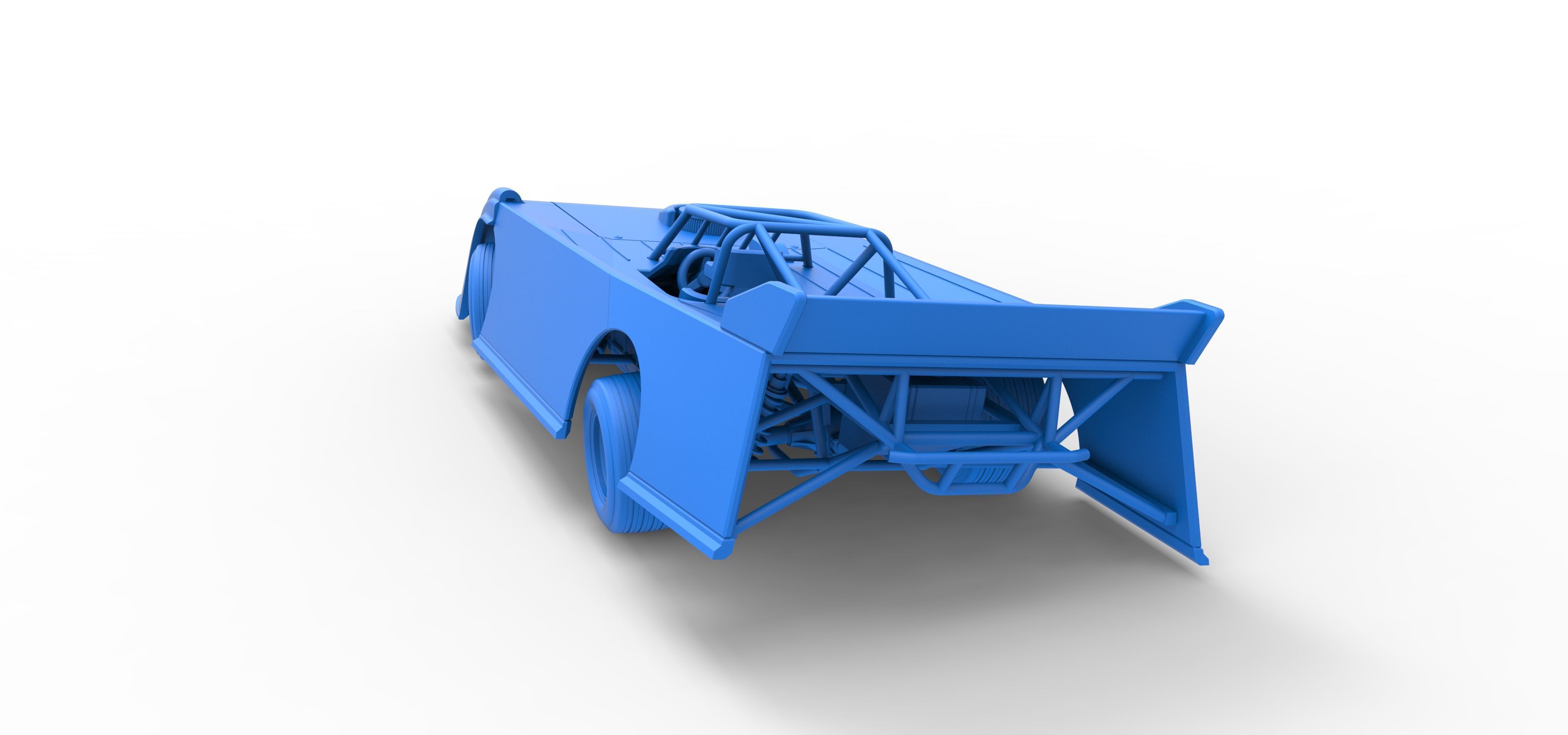 Super Dirt Late model while turning V2 Scale 1 to 25 3D print model_41